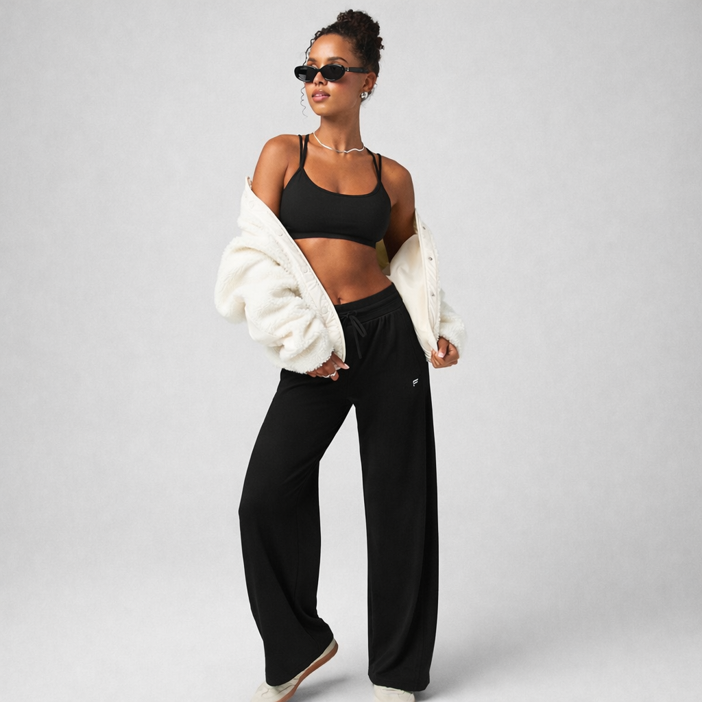 Circadia x Fabletics Women's Cloud Jersey Wide Leg Pant - Product Image