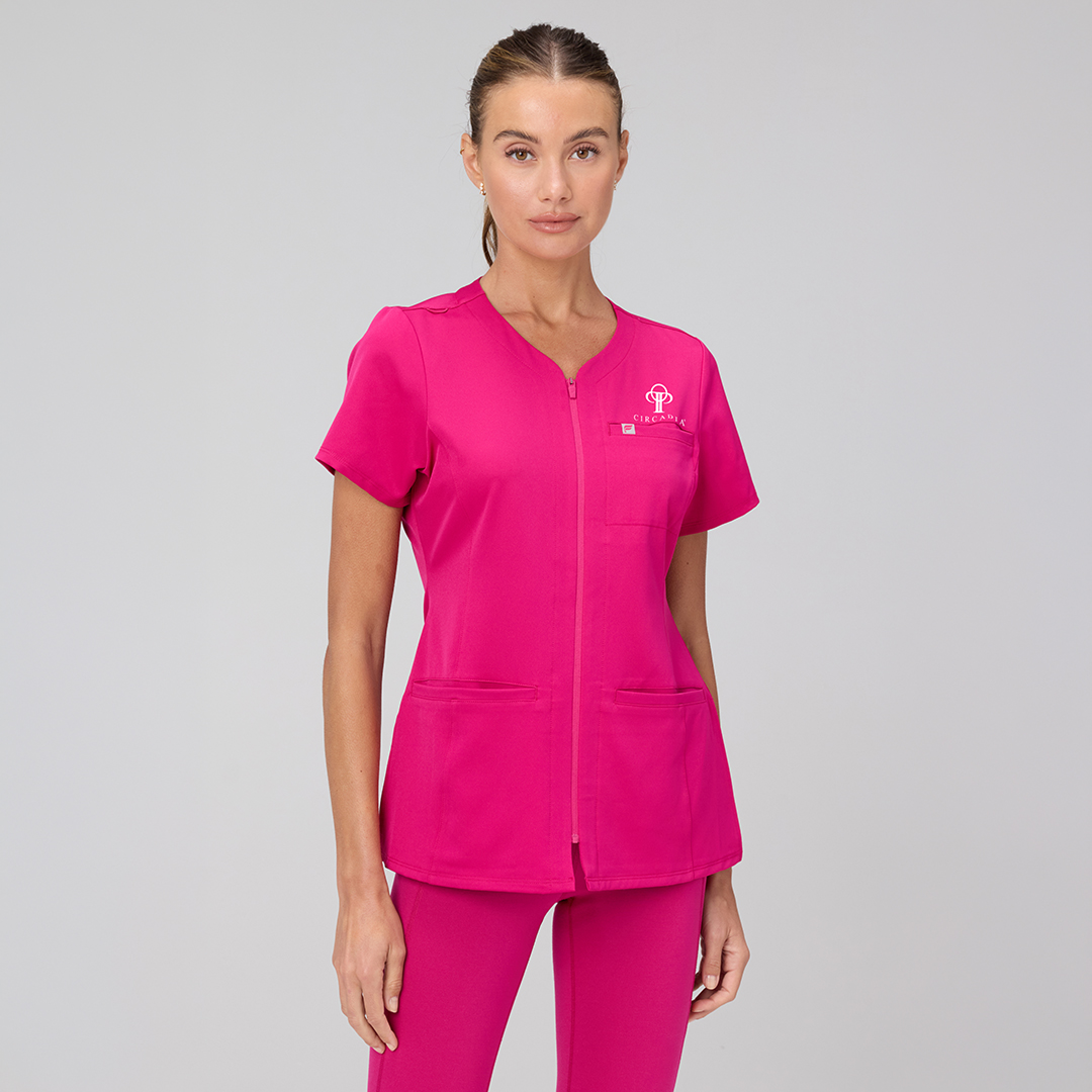 Circadia x Fabletics Women's Rise Zip Scrub Tunic