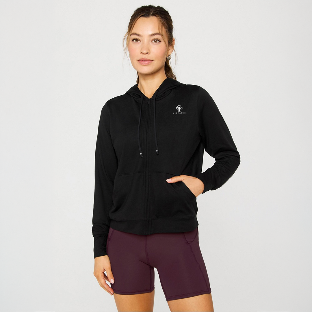 Circadia x Fabletics Women's Cloud Jersey Full Zip Hoodie - Product Image