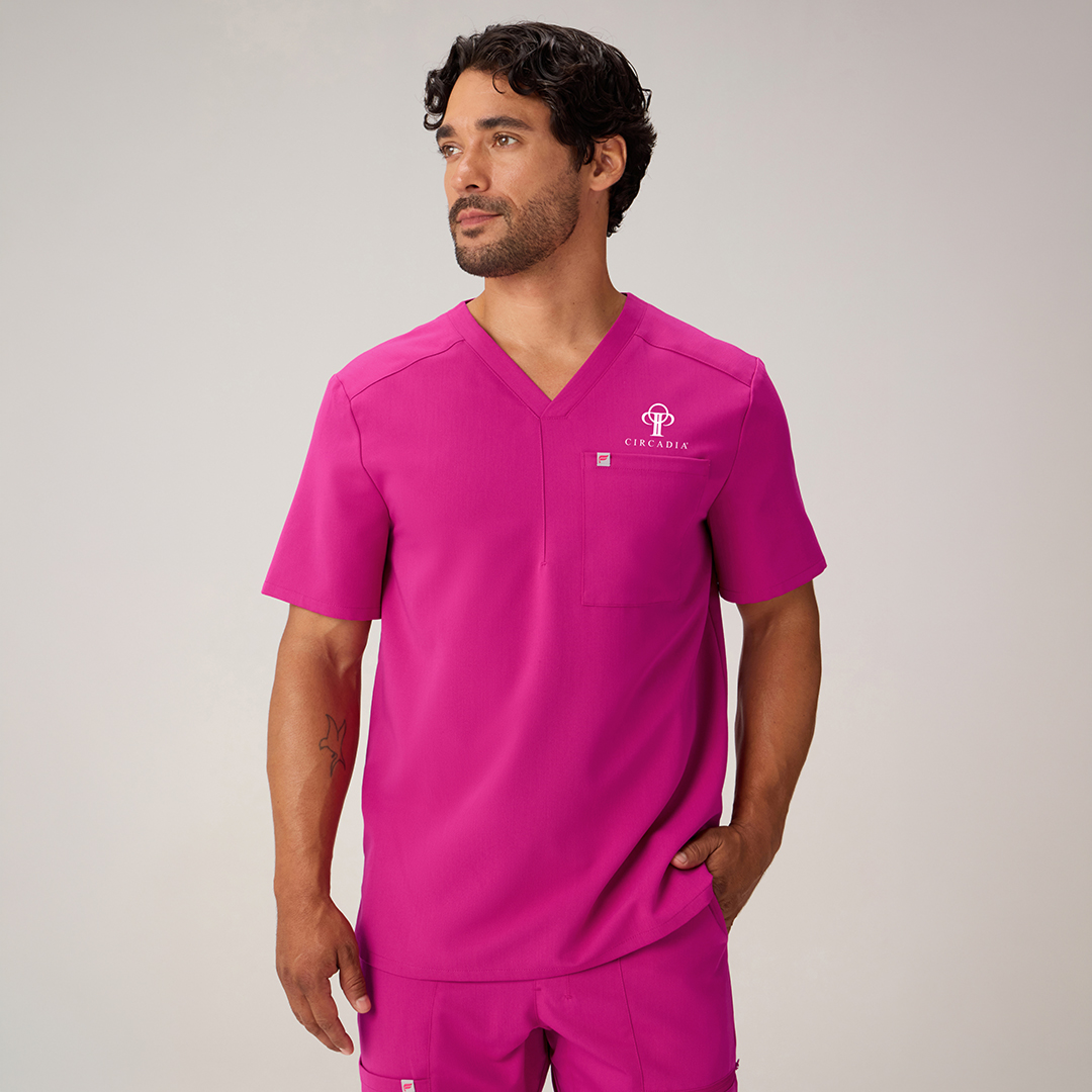 Circadia x Fabletics Men's Helix 1-Pocket Scrub Top