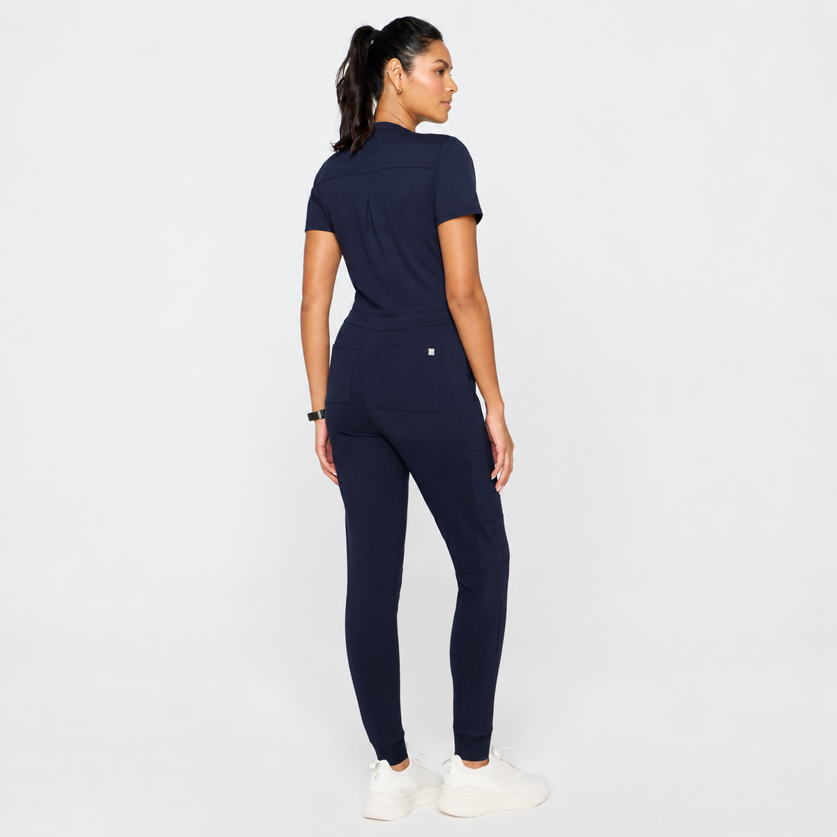 Circadia x Fabletics Women's PonteFlex Navy Empower Scrub Jumpsuit