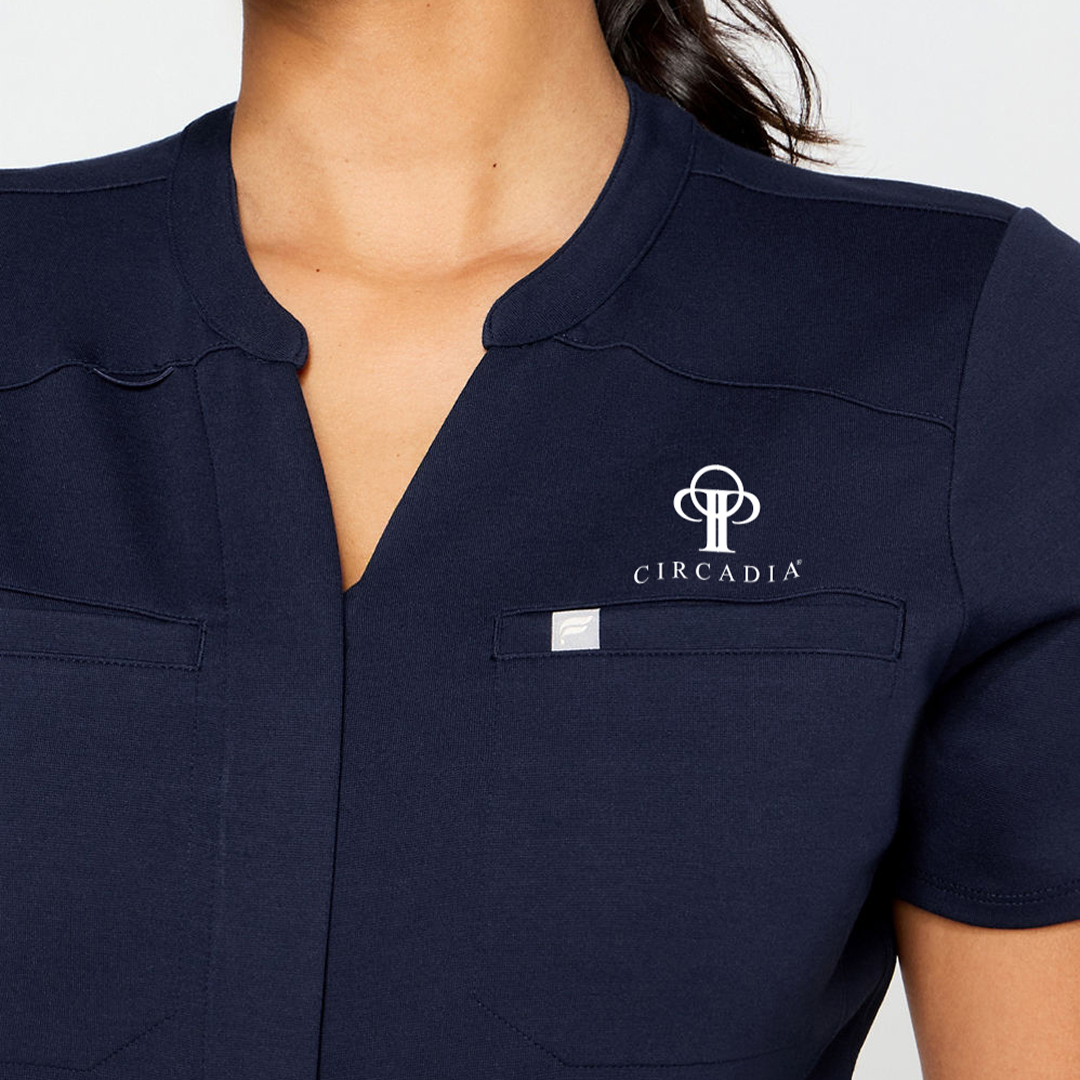 Circadia x Fabletics Women's PonteFlex Navy Empower Scrub Jumpsuit